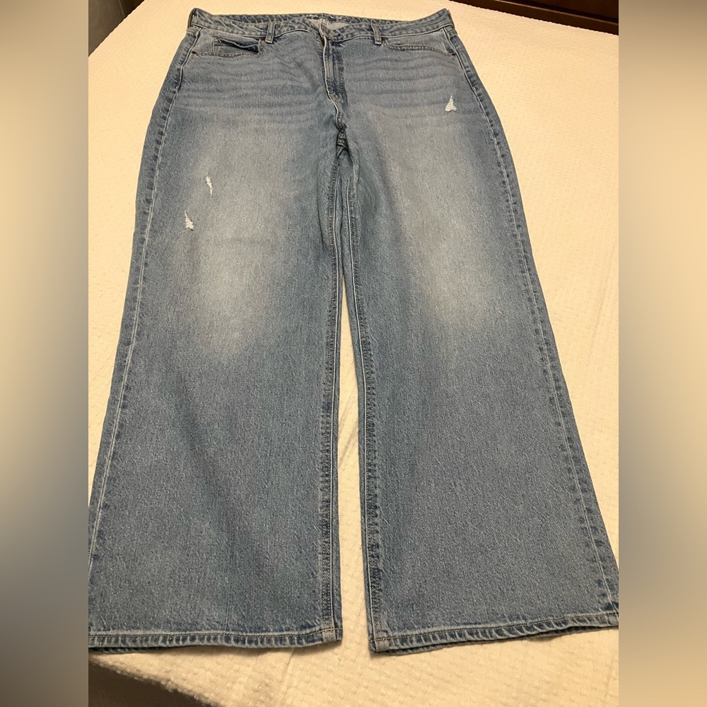 Old Navy Light Blue Curvy extra high rise Jean wide leg women’s size 18 plus